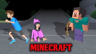 Yuta Dan Mio Bertemu Karakter Steve Dari Minecraft || Sakura School Simulator