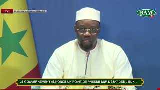 Le Gouvernement annonce un Point de Presse sur l'état des lieux...Discour du  PM OUSMANE SONKO WOLOF