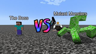 The Boss vs Mutant Monsters  Minecraft  Mob Battle