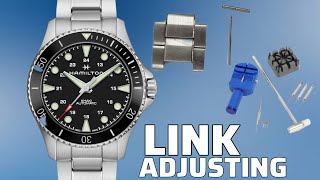 How To Remove LINK Hamilton KHAKI NAVYSCUBA AUTO Watch