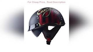 YEMA 638 retro helmet Motorcycle helmet Chamois lining Crash helmet black Anti-glare glasses accesso