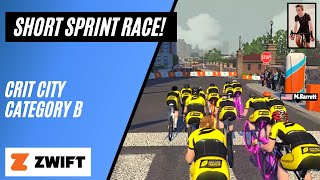 SHORT SPRINT Race at Crit City // Zwift Racing // Downtown Dolphin