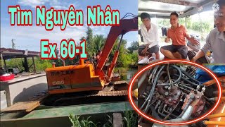 Xe Cuốc miền tây_máy đào Ex60-1 tìm nguyên nhân sôi nhớt 90 ụ quay toa cần chia sẻ