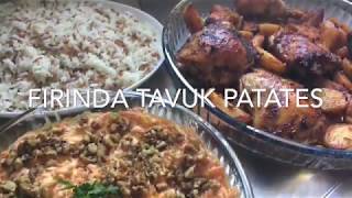 Fırında Tavuk Patates Ve Pirinç Pilavı