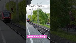 Einfahrt des RE6 (BR 648) nach Wittenberge am Bahnhof Hennigsdorf (Berlin) | ÖPNVinBB | #shorts