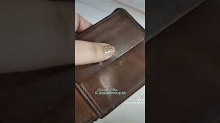 Fossil Jual Dompet kulit branded  Pria Mens Bifold wallet brown leather second 085695136700