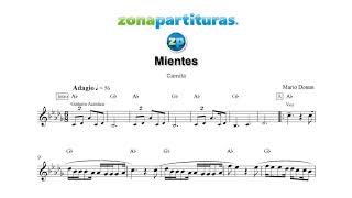 Partitura "Mientes" Camila