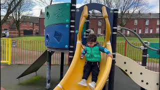 Playing in park