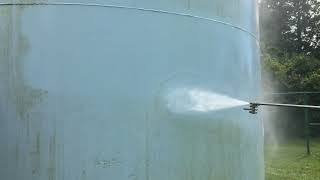 Water tower exterior cleaning