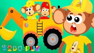 Study construction equipment with children | Kido Puz Kids Songs