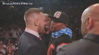 McGregor vs. Mayweather FIRST STAREDOWN EVER ! | CLOSE ANGLE | SUBTITLES | TASH TALK KINGS