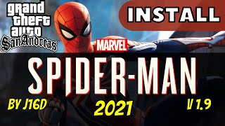 How to install latest spiderman mod 2021 v1.9 by jd16 | gta sa spiderman mod tutorial