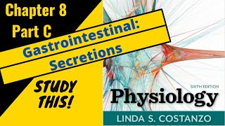 Costanzo Physiology (Chapter 8C) Gastrointestinal Physiology: Secretions || Study This!