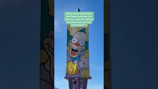 Have you seen this shocking look from Krusty the Clown? #simpsons #universalstudios #shorts