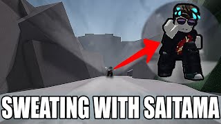 SWEATING WITH SAITAMA | The Strongest Battlegrounds Roblox