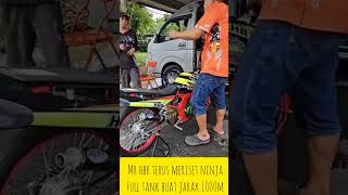 Mr HBY terus meriset ninja full tank jarak 1000m