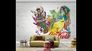 Tapet Zambaiti Parati Coca Cola | Tapet perete minimalist lavabil