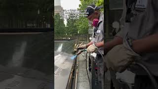 #BTS look at how we care for the names on the #911Memorial. #NeverForget #911Museum #NYC