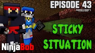 Minecraft PS4 - "Sticky Situation" Hollow Mountain Survival Ep.43