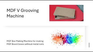 MDF V Grooving on Manual V Grooving Machine