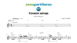 Partitura "Corazón salvaje" Manuel Mijares