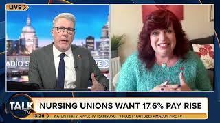 Nikki discussing the RCN Nurse Strike on TalkTV | Nurses.co.uk