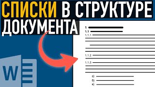 Список в структуре документа Word  (Часть II) ➤ Разбираем на примере