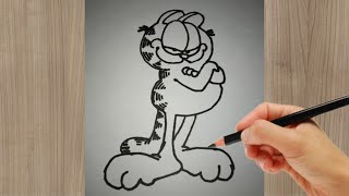 How To Draw Garfield With Pencil - Drawing Characters Tutorial