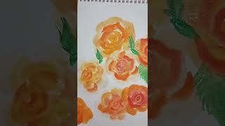 Roses flower #watercolor #artwork #easyart #painting #artist