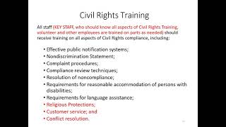 Maryland TEFAP Civil Rights Training FFY21 training video for meal service volunteers