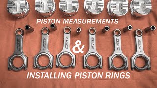 RB26 FULL ENGINE BUILD || Episode 6: Measuring CP Pistons and Installing Piston Rings