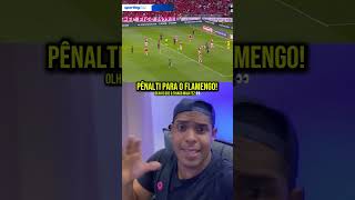 Penalti para o Flamengo, bola bate na mão do Thiago Maia #internacional #flamengo #futebol