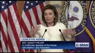 crazy Nancy pelosi at press conference saying crazy stuff