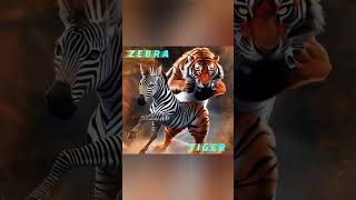 ⚫ ZEBRA + TIGER #ai #ai #marvel #mutation #aiart #creative #shorts