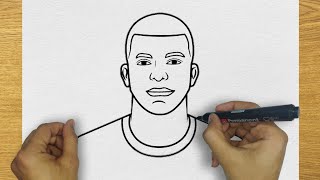 HOW TO DRAW MBAPPE | STEP BY STEP | DARWING MBAPPE EASY