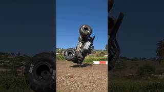 Hitting it from the back and the front #monstertruck #stunt #gopro #monsterjam #chevy #losi #rc