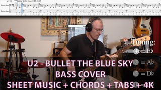 U2- Bullet the Blue Sky - Bass Cover with Tabs