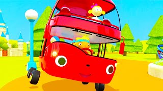 🔴 Wheels On The Bus - Nursery Rhymes for Kids - 3D Animation Plus LIVE London Footage