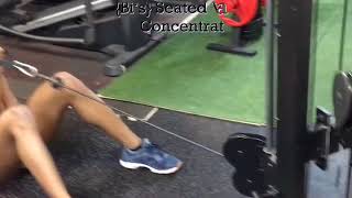 {Bi’s} Seated Variation Cable Concentration Curls