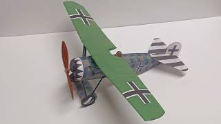 Free Flight Rubber Powered Guillow's Fokker D8