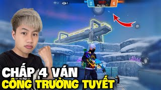 Free Fire | Quang Con Chơi Độc Lang Chiến " Công Trường Tuyết " Chấp 4 Ván Rồi Lật Kèo !!!