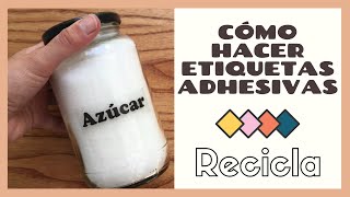 Cómo hacer ETIQUETAS ADHESIVAS caseras para decorar tus FRASCOS DE VIDRIO - Manualidad fácil DIY