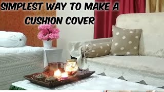 Cushion cover and bolster cover easy method / कुशन कवर बनाने का तरीका #homemitra