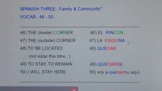 3 FC 46-50*:  rincón, esquina, quedar, quedarse, voy a quedarme...