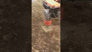 How to compact soil using tamping rammer #compactor #tampingrammer #construction #youtubeshorts