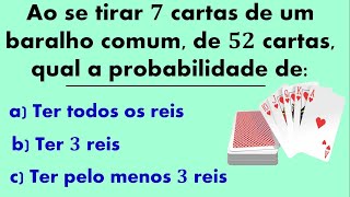 Probabilidade  - Cartas em Um Baralho ! REVISÃO ENEM MATEMÁTICA !