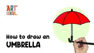 How to Draw an Umbrella | Easy and Simple Drawing Tutorial for Beginners