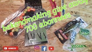 Bekendmaking give away 700 abonnees