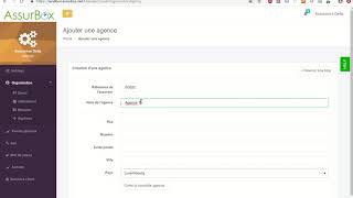 Ajout d'une agence dans un compte assurance