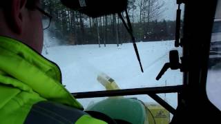 John Deere X585 first snowblow for 2017!